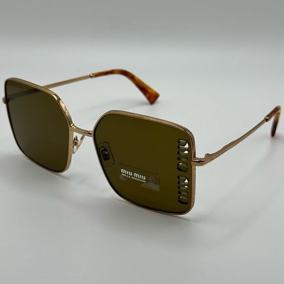 MIU MIU Sunglasses MU51YS 7OE01T Antique Gold/Dark Brown Women NEW main image 8